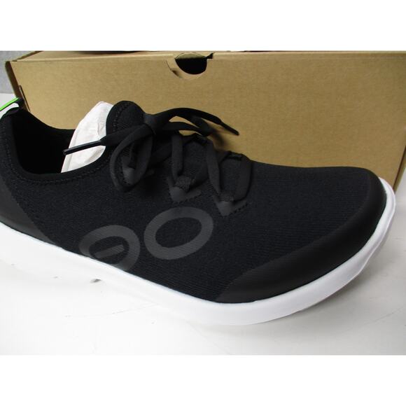OOFOS OOMG Sport LS Black White Shoes Lace Recovery Comfort Mens Sz 12